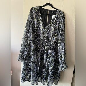 Torrid Dress Floral with Sparkle and tierd